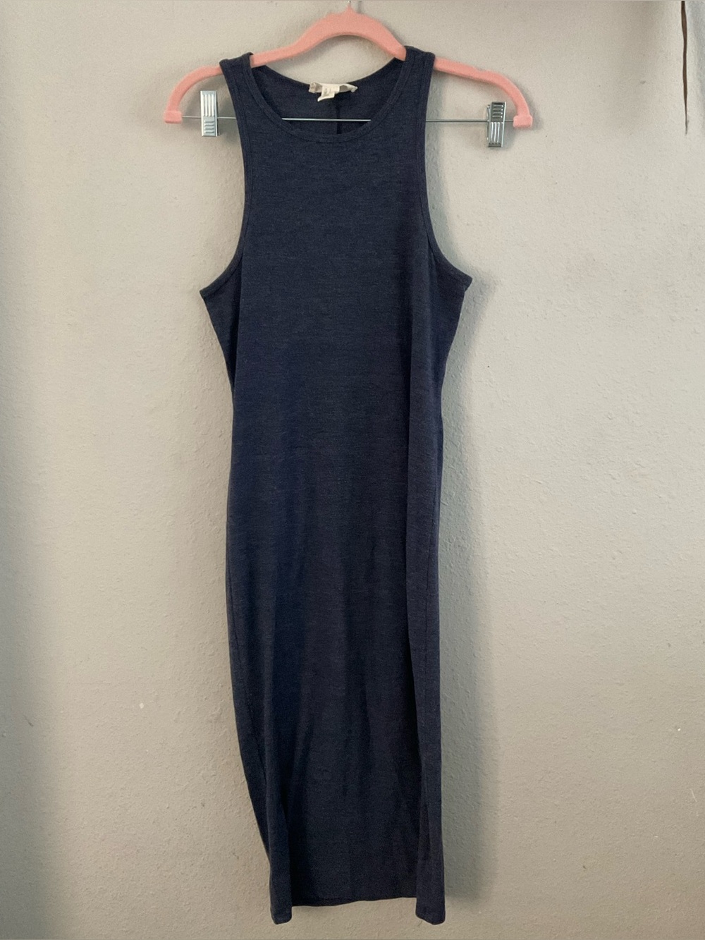 Forever 21 Navy Ribbed Tank Midi Dress